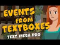 How to send an event from your text box Unity 6 TextMesh Pro Link tag tutorial