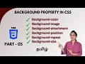 BACKGROUND PROPERTIES IN CSS CSS BACKGROUND CSS TUTORIAL - PART 5 TAMIL DEVELOPER TECHIES