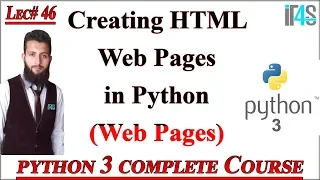 Python Tutorial in Urdu Hindi How To Create HTML Web Pages using Python