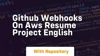 github webhooks on aws resume project english