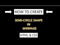 How To Make Semi-Circle Shape Using HTML And CSS Clip-Path Smartcode India