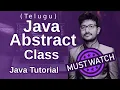 Abstract class in Java in Telugu Java tutorials in Telugu