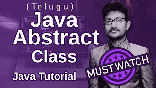 Abstract class in Java in Telugu Java tutorials in Telugu