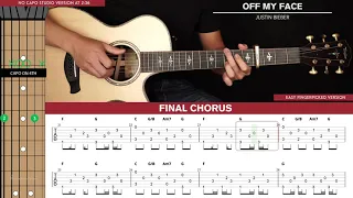 off my face guitar cover justin bieber tabs chords