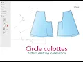 Circle culottes pattern in