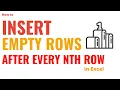 How to Insert Rows After Every Nth Row in Excel