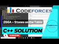 A C Solution to Codeforces 266A Stones on the Table by CFNewbie
