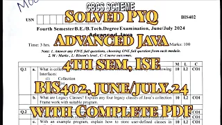 Advanced Java solved PYQ BIS402 24 22 scheme ISE Stream with pdf