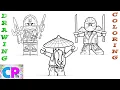 Ninjago Drawing and Coloring Pages How to Color and Draw Loyd Jay and Sensei Super Speed Coloring
