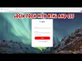 IT Lesson Animated Login Form Using HTML CSS Only No JavaScript or jQuery
