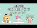 Animated Hi and Hello gifs Green screen