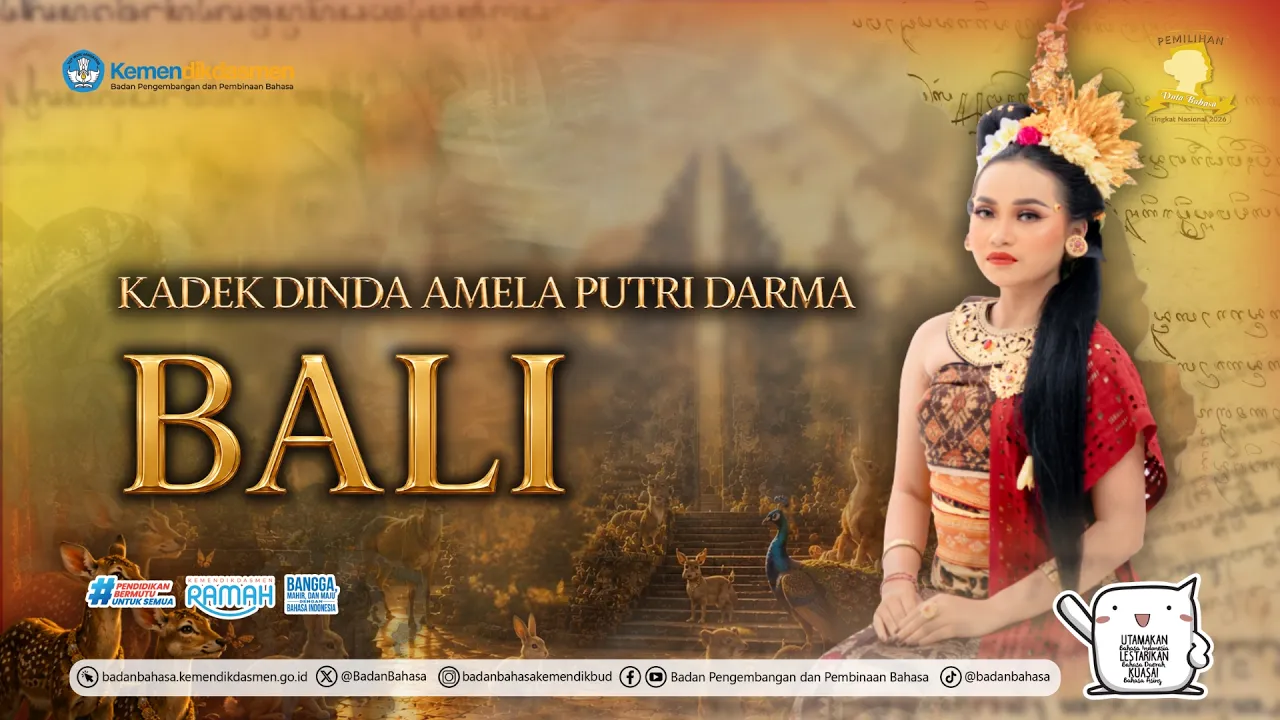 Kadek Dinda Amela Putri Darma, Duta Bahasa Nasional 2026, Provinsi Bali
