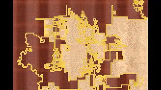 Sine backtracking maze generation algorithm pygame python