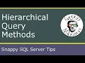 SQL Server Hierarchical Queries - CTE vs JOIN Parent Child Category Subcategory