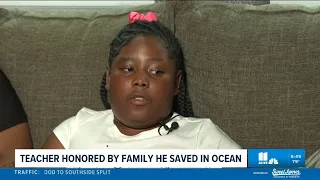 Family gives enduring thanks to teacher who lost life saving young girl from rip current