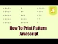 How To Print Pyramid Patterns Of Numbers And Stars Javascript Javascript Tutorial Javascript