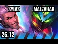 SYLAS vs MALZAHAR MID Good KDA 9 KR Master 26 12