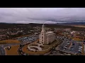 Cedar City Utah Temple - 4k Aerial View