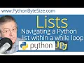Navigating a Python list within a while loop