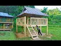 Download Lagu Make Beautiful Wooden Railing For Wooden House - Building a Log Cabin Reuse Wood of Old House