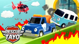 Blaues Team, Rotes Team, der Spielplatz brennt! | Spielzeug Video | Tayo der Kleine Bus