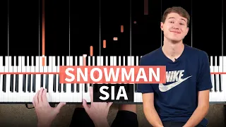 Download Snowman - Sia - PIANO TUTORIAL (accompaniment with chords) MP3