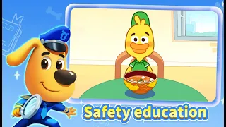 Sheriff Labrador Safety Tips #3 - Learn How to Stay Safe Around Hot Food | BabyBus Games