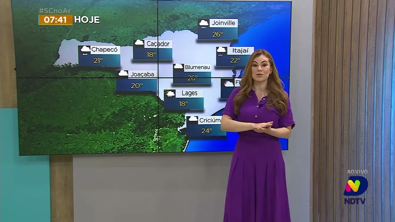 Confira a previsão do tempo para esta sexta-feira, sábado, e domingo em SC