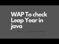 Program To check Leap Year or not in java By AHmEd - RajPOoT Urdu-Hindi