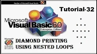 Nested loop in Visual Basic pattern programs in visual basic how to make diamond Tutorial 32