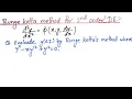 Runge kutta method for second order DE Runge kutta Method Differential Equation