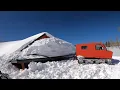 Emergency Trip to Save a Cabin before it s crushed by Snow Little Snow Cat to the Rescue