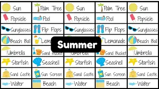 Pictionary word list 2024 11 - Summer