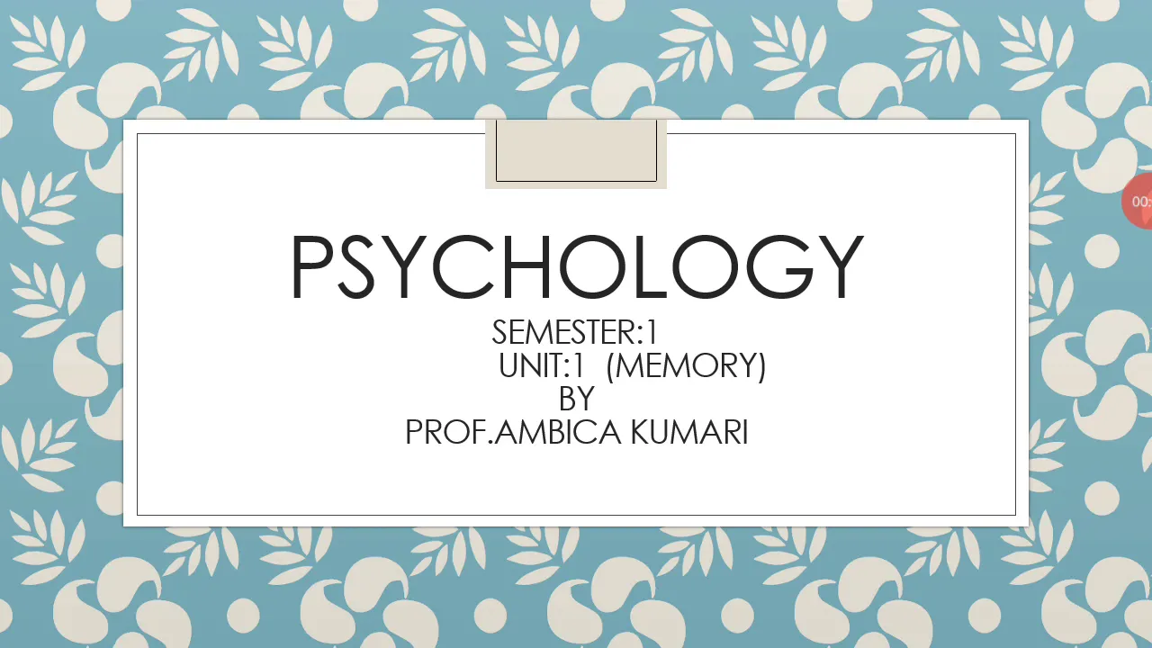 MEMORY AND ITS STAGES. What is Memory,definitions,stages of memory: Encoding,storage and retrieval