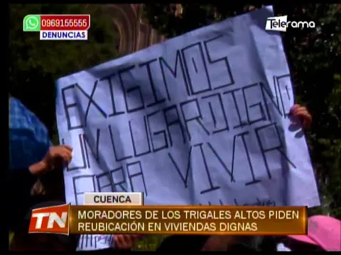 Moradores de Los Trigales altos piden reubicación en viviendas dignas