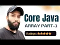 Java Arrays for Beginners in Hindi Introduction to Array 1D Array Core Java Tutorial Hindi