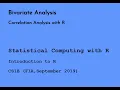 Correlation Analysis with R with complementary graphical procedures