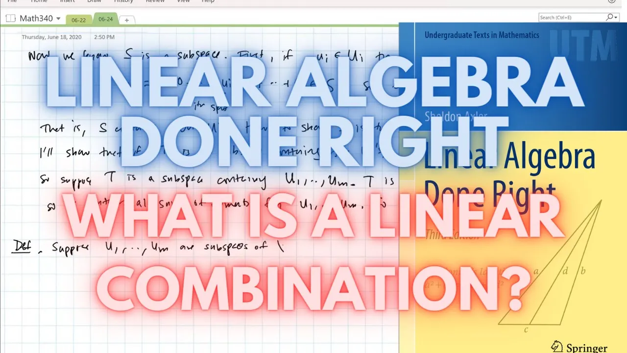 (2.A) Linear Algebra Done Right: Span and Linear Independence