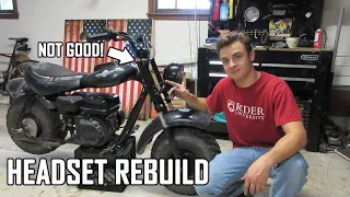 How to REBUILD ADJUST Mini Bike Steering - Baja Warrior 200