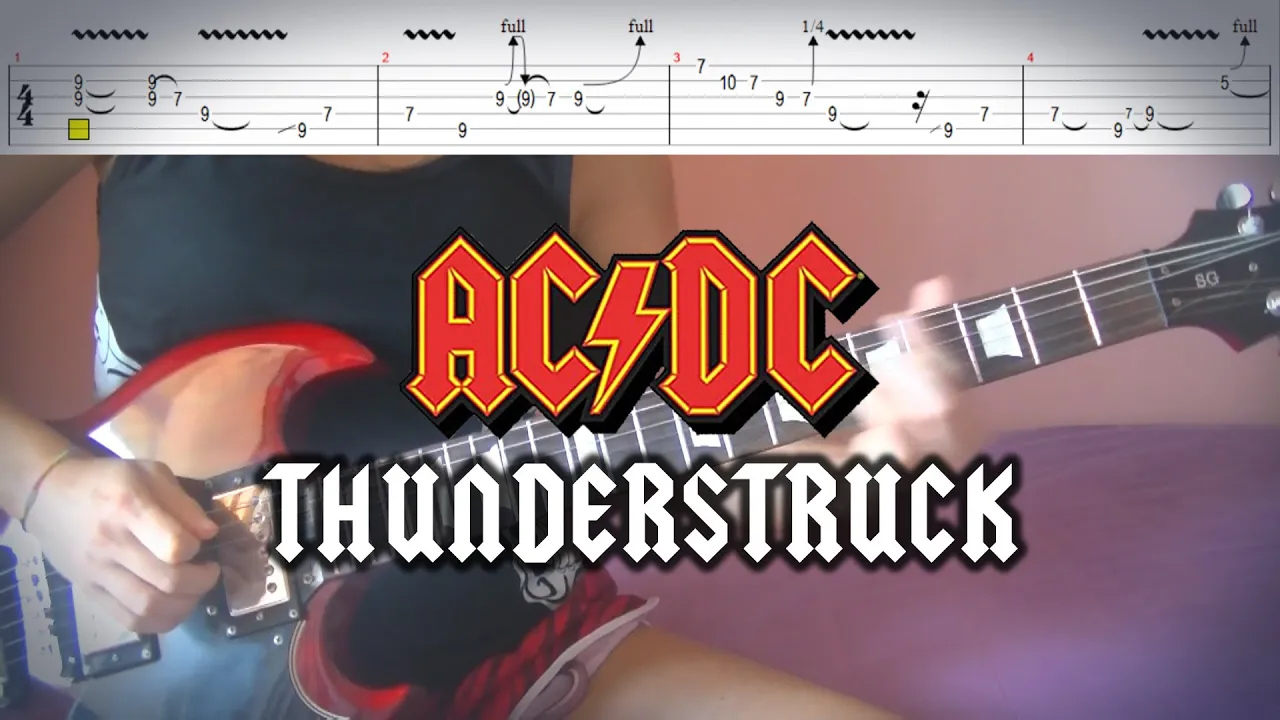 AC/DC - Thunderstruck Guitar Solo (TAB + slow speed) AC/DC - Thunderstruck Guitar Solo (TAB + slow speed)