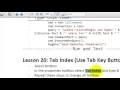 Lesson 20 Tab Index VB Visual Studio Net Sahalsofware