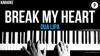 Download Dua Lipa - Break My Heart Karaoke SLOWER Acoustic Piano Instrumental Cover Lyrics MP3