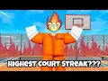 Trying to Get the Highest Court Streak in Roblox Basketball Legends
