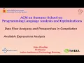 Polyhedral Compilation and Loop Optimizations - Available Expression Analysis