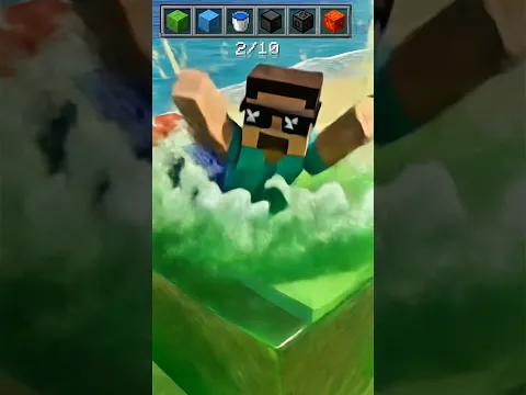 The final block sealed his fate.💀🤣 #minecraftshorts #minecraft #funny  #gaming