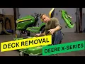 Deere X590 Deck Removal