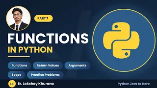 Python Full Course for Beginners Part 7 - Functions Explained def return scope