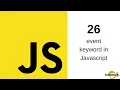 Javascript Tutorial in Hindi - 26 event keyword or object in Javascript