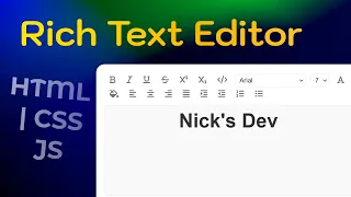 Crafting your Own Rich Text Editor HTML CSS JavaScript Tutorial