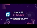 C Full Course What is Operator Overloading Unary operator overloading Lesson 9 part 1